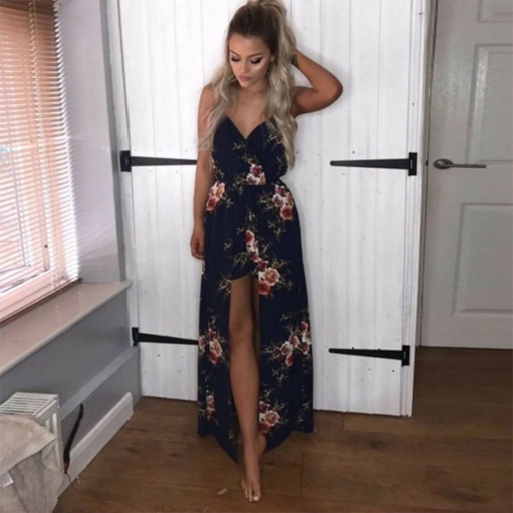 Last one! Floral Maxi Romper - Picture 2 of 4